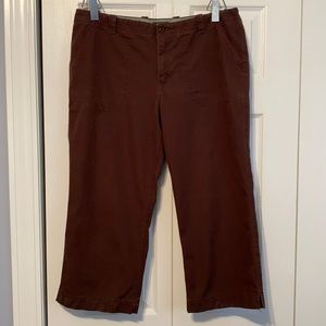 Eddie Bauer Brown Crop Pant - Size 14